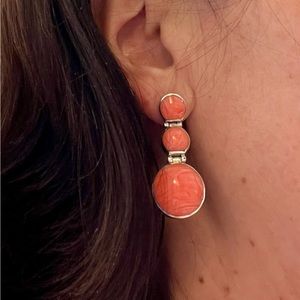 MEX 950 Silver and Coral Earrings